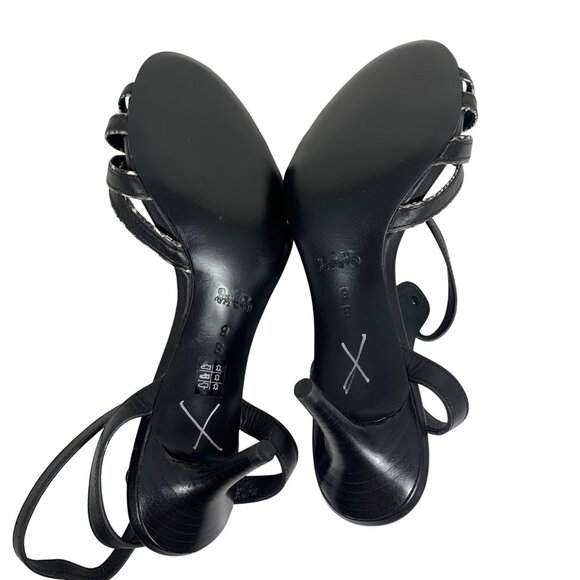 COACH Meg Snakeskin Ankle-Strap Dress Sandals Strappy Heels Womens SZ 9 NWOB - Picture 5 of 6